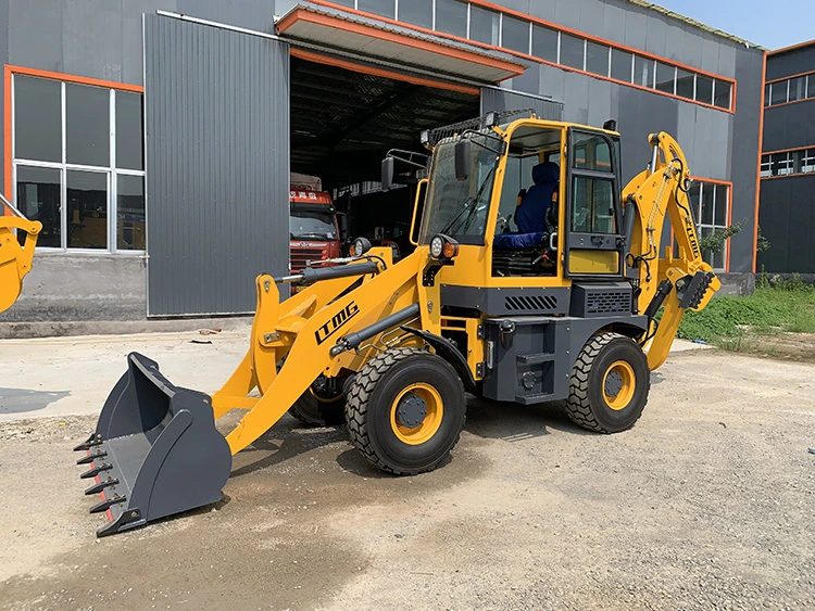 Backho Loader 1600kg 1.6 Ton 2.5 Ton Backhoe Wheel Loader Excavator Wit Luxury Cabin Various Attachments Articulated Type for Sale