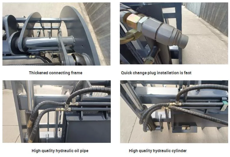 Wheel Loader / Skid Steer Loader Rake Grapple Attachment