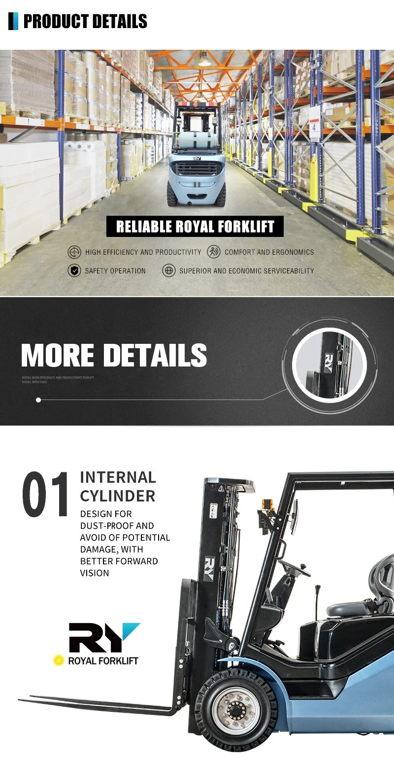 Royal 2000kg Loading Capacity LPG Gasoline Forklift Trucks