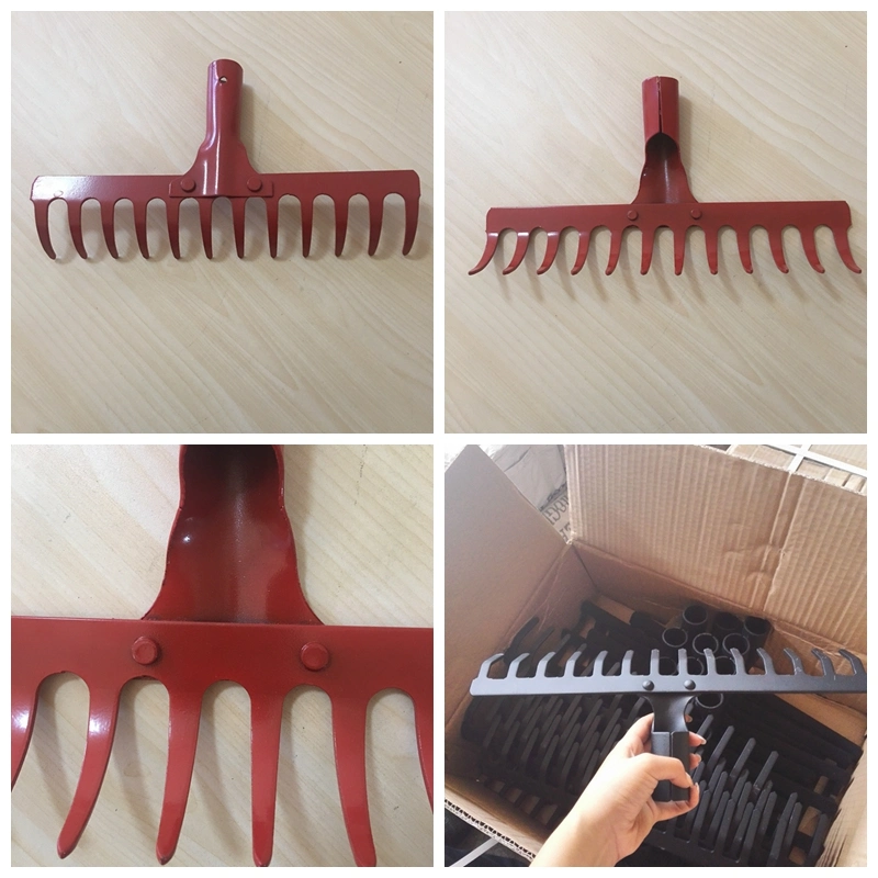 High Quality Garden Carbon Steel 12 Tines Push Rake