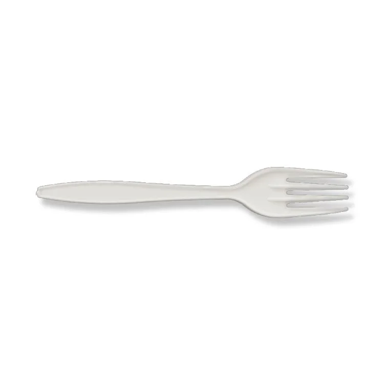 Comida Plastic Hot Storage Cornstarch Microwavable 8" Fork Cutlery Sets, Flight Plastic Spoon Fork