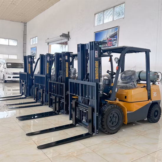 Hydraulischer 3,5-Tonnen-Lagerstapler für Flüssiggas/Gas/Benzin mit Nissan K25-Motor