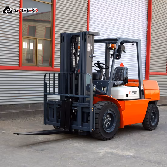 Neuer hydraulischer 3-Tonnen-, 4-Tonnen- und 5-Tonnen-Montacarga-Elektro-/LPG-/Diesel-Gabelstapler mit 3 m/4,5 m/5 m/6 m Hubhöhe, mit japanischem Isuz/Nissan/Mitsubishi-Motor, mit Seitenverschiebung