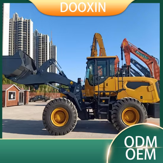 Vorderradlader mit großem Schaufellader zur Schneeräumung